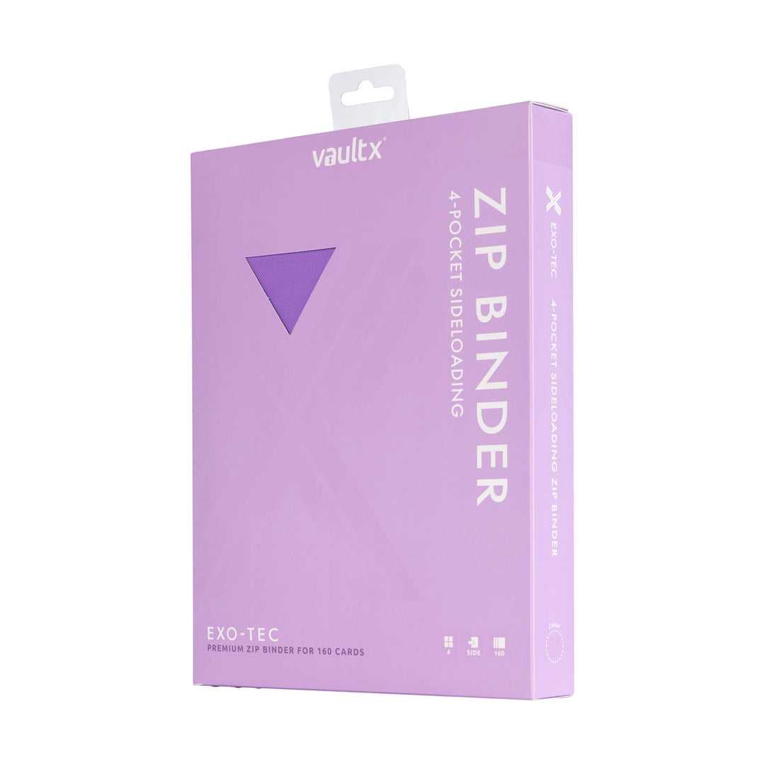 Vault X Exo-Tec Zip Binder 4-Pocket Just Purple
