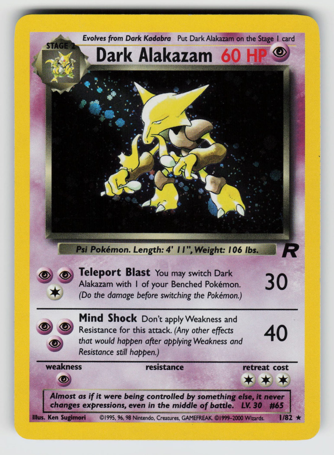 Dark Alakazam (1) | Moderately Played / English / Unlimited Holofoil