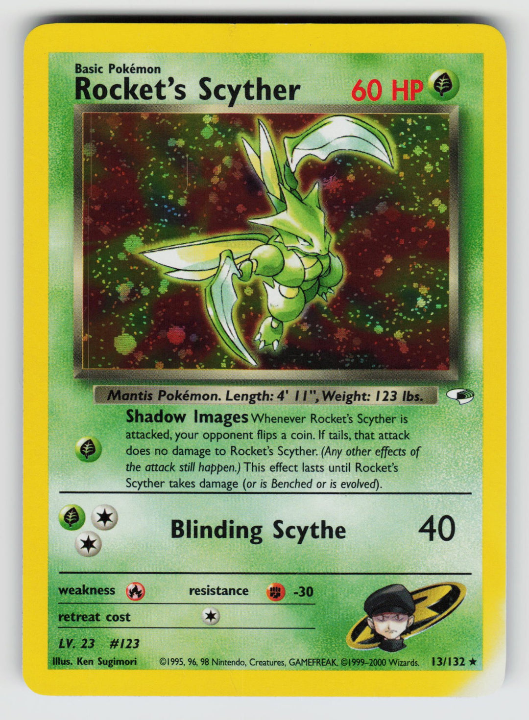 Rocket's Scyther | Moderately Played / English / Unlimited Holofoil