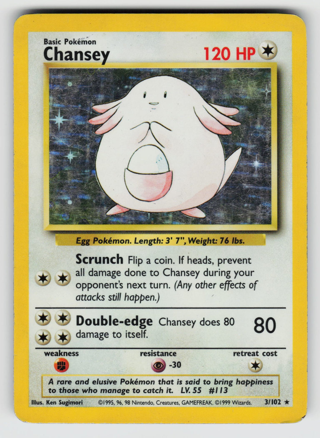 Chansey | Heavily Played / English / Holofoil