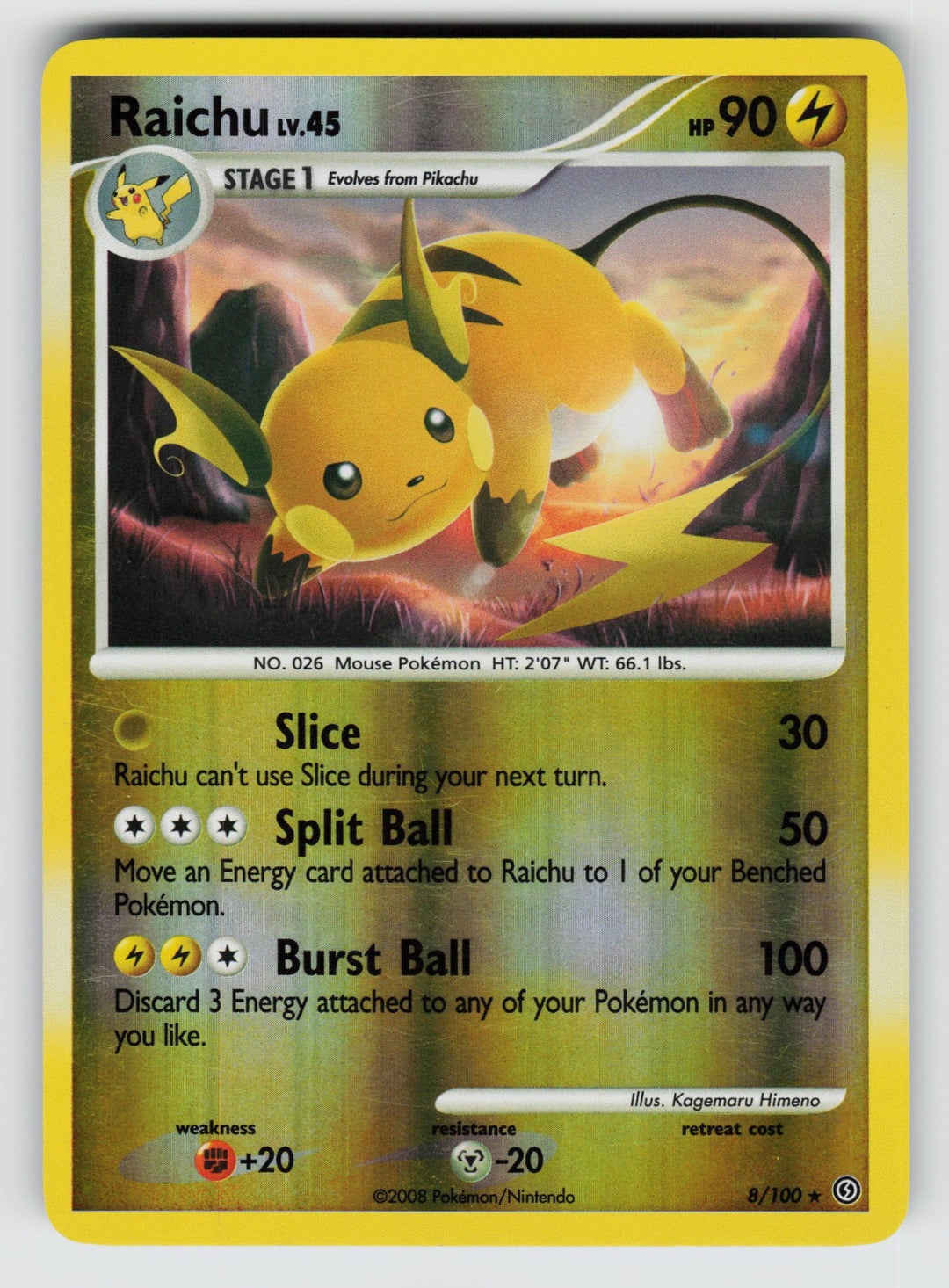 Raichu | Lightly Played / English / Reverse Holofoil