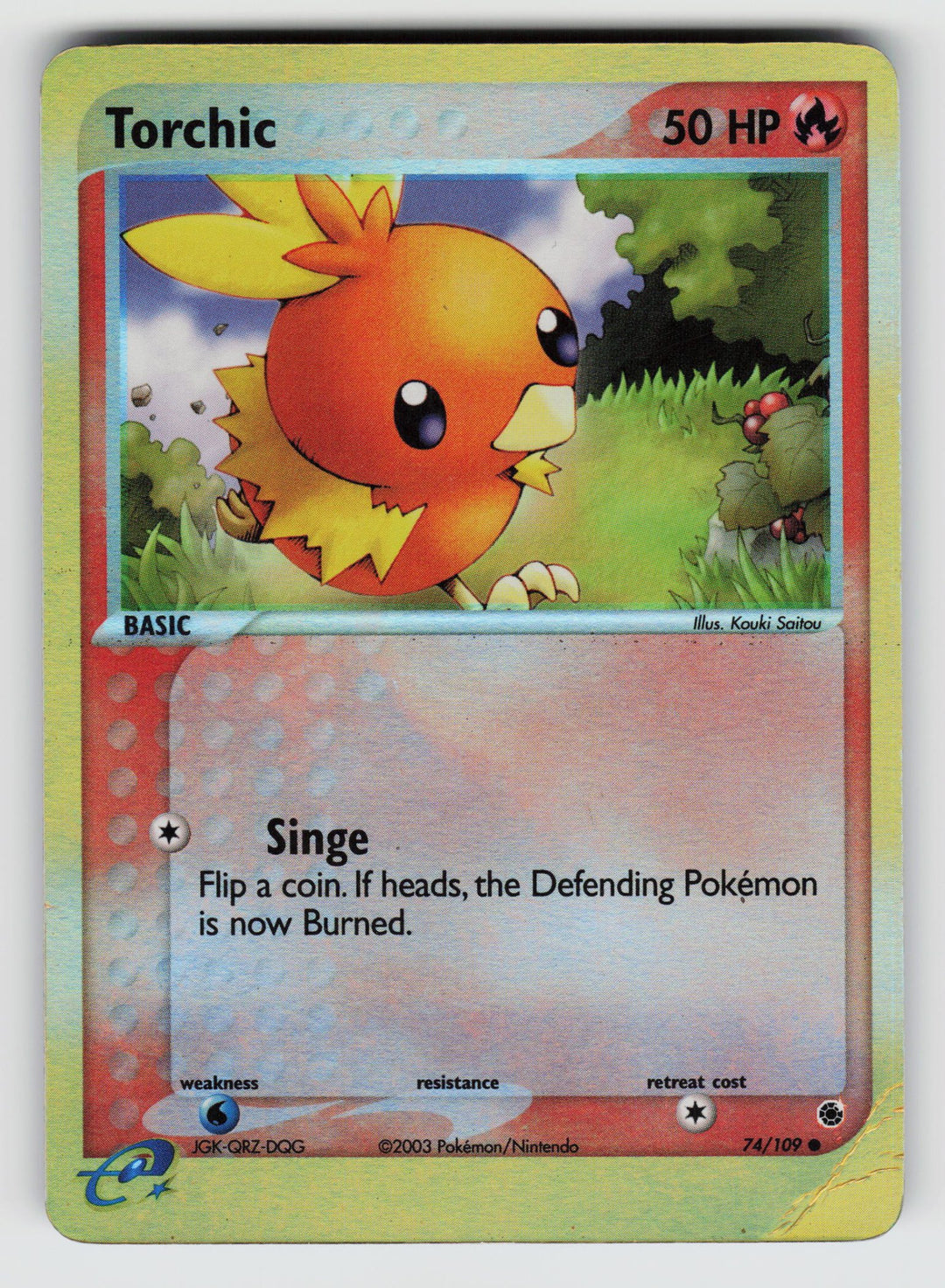 Torchic - 74/109 | Heavily Played / English / Reverse Holofoil