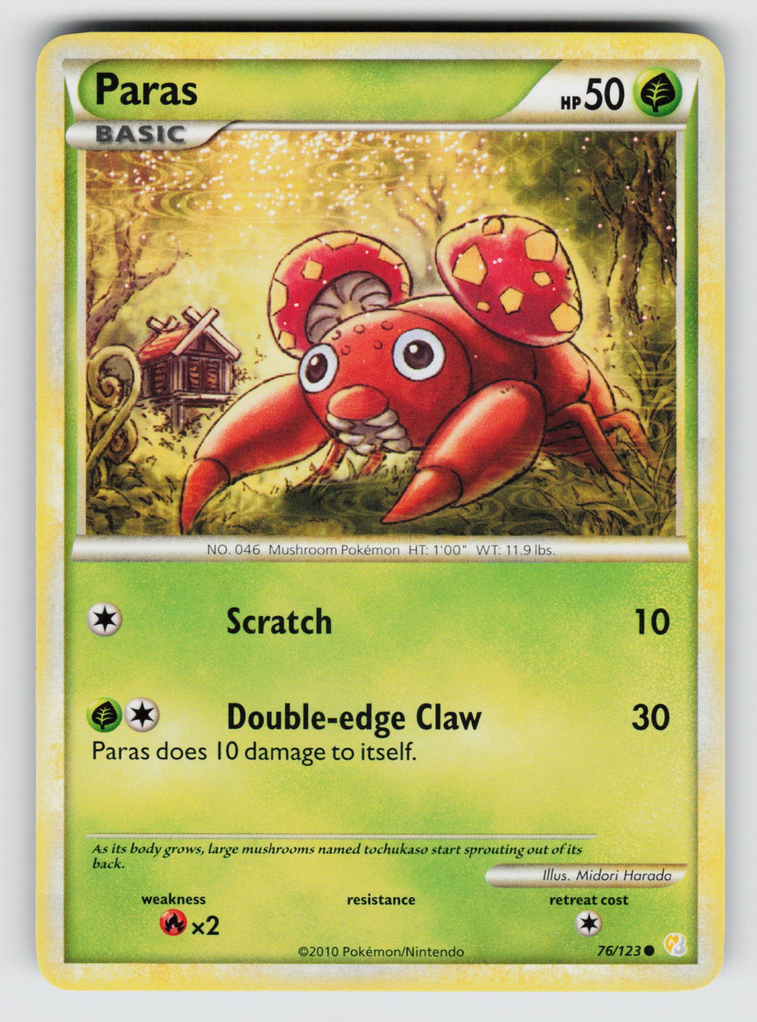 76/123 Paras HeartGold SoulSilver - (B)