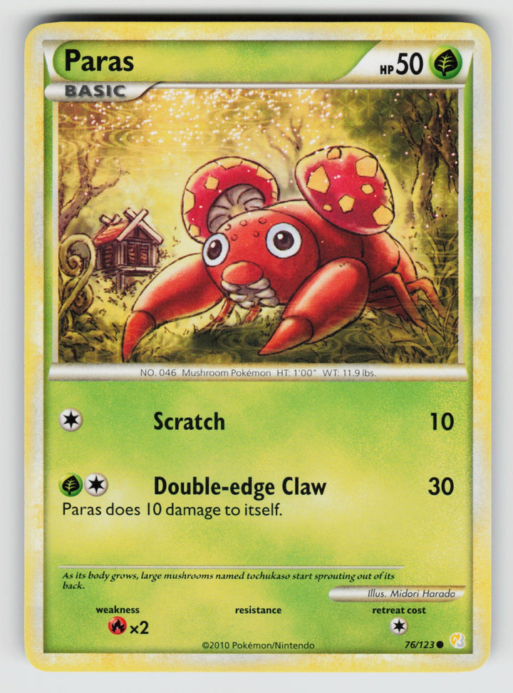 76/123 Paras HeartGold SoulSilver - (B)