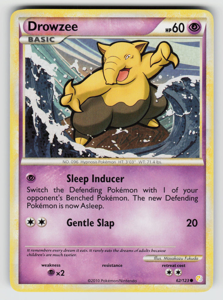 62/123 Drowzee HeartGold SoulSilver