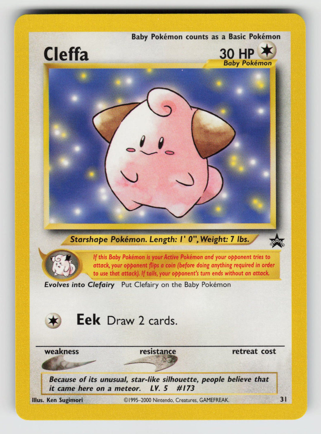 31/53 Cleffa WoTC Promo - (B)