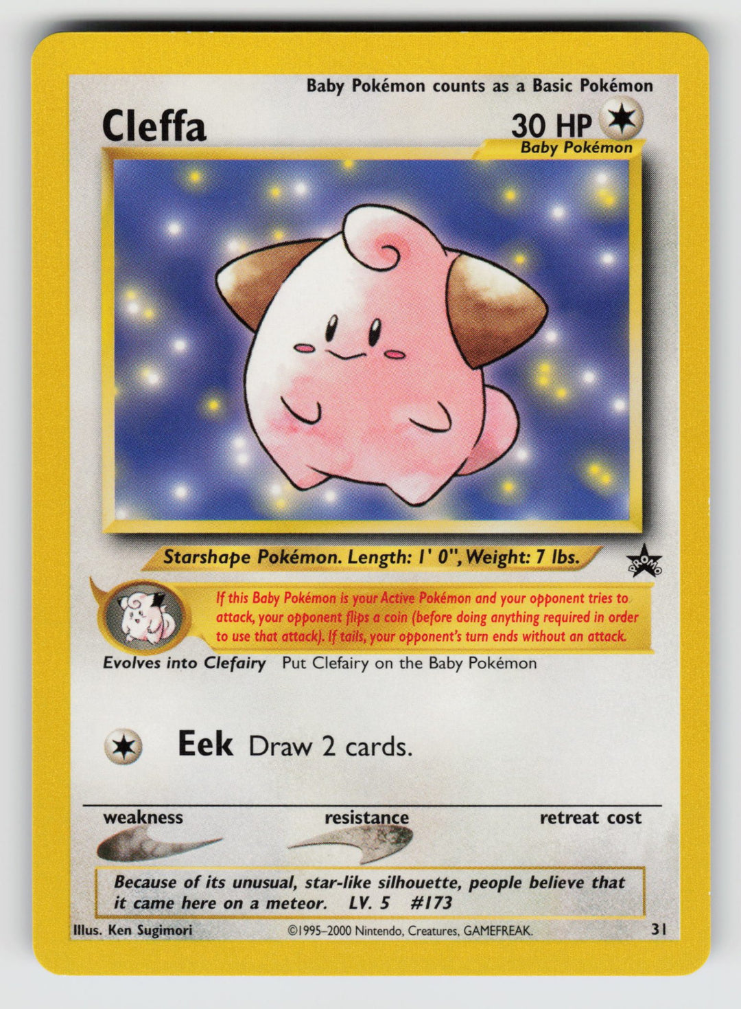 31/53 Cleffa WoTC Promo - (C)