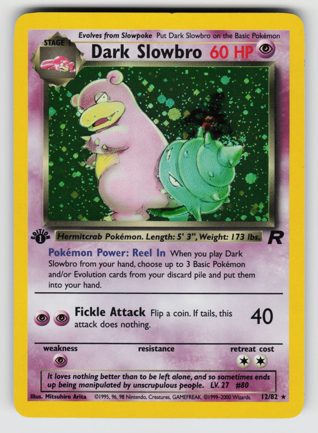 Dark Slowbro (12) | Lightly Played / English / 1st Edition Holofoil