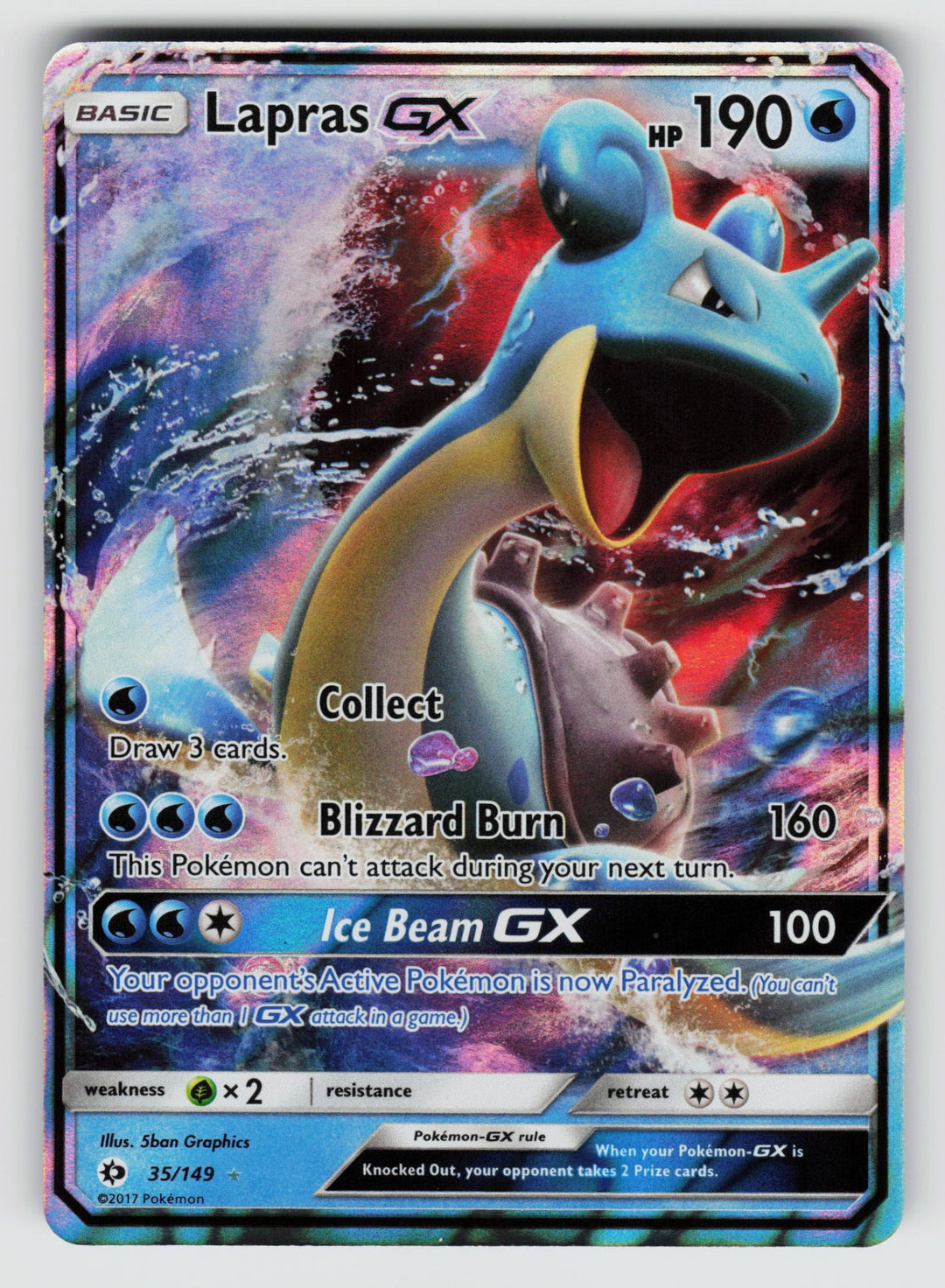 35/149 Lapras GX SM Base Set - Holofoil