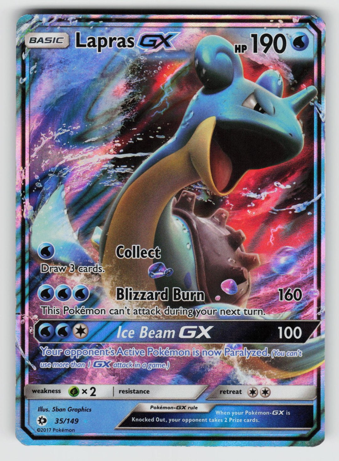 35/149 Lapras GX SM Base Set - Holofoil