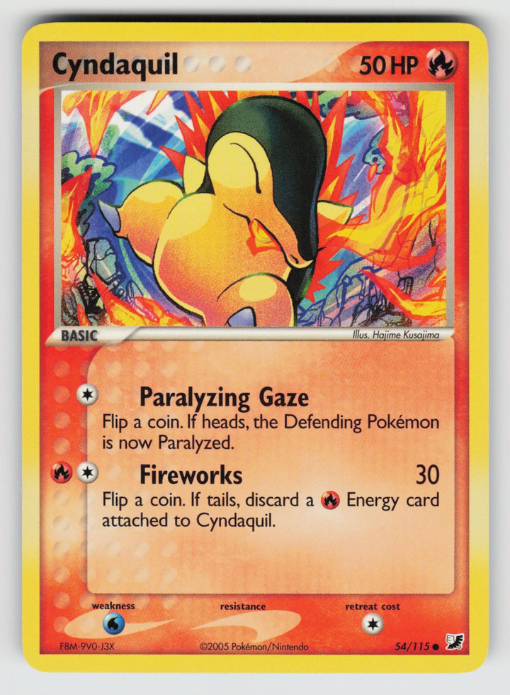 54/115 Cyndaquil EX Unseen Forces - Normal - (A)