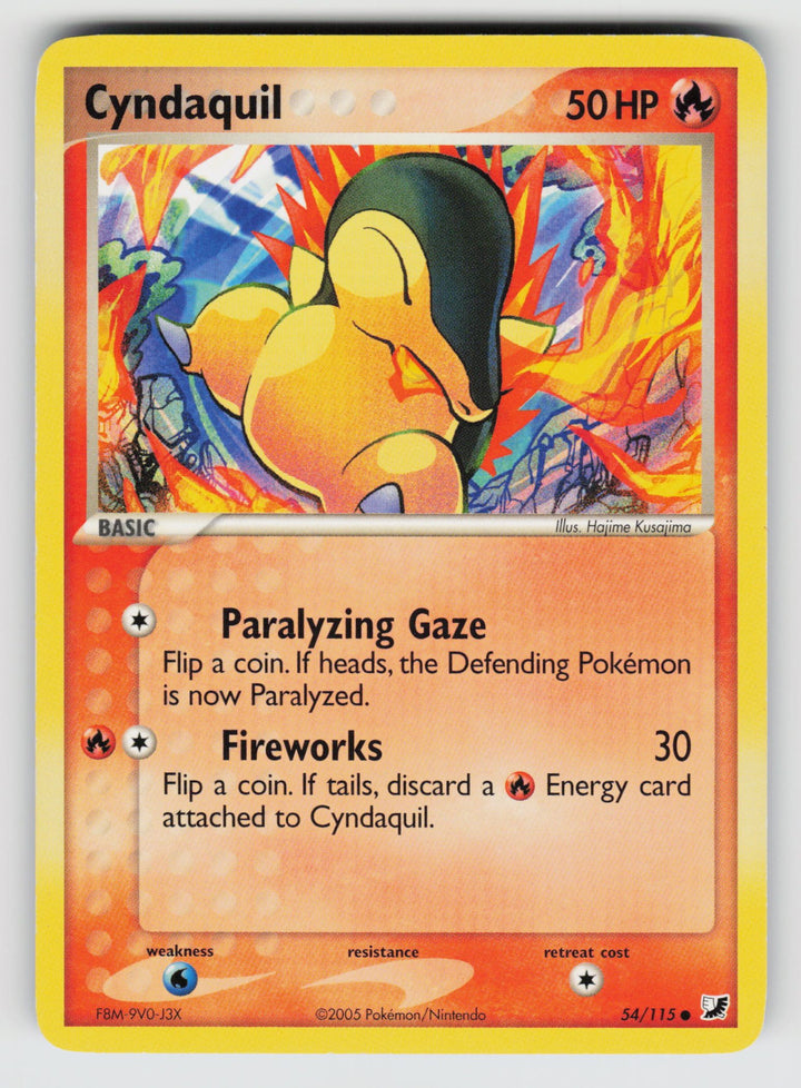54/115 Cyndaquil EX Unseen Forces - Normal - (B)