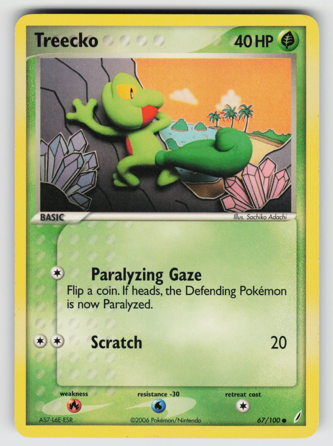 67/100 Treecko EX Crystal Guardians - Normal - (A)