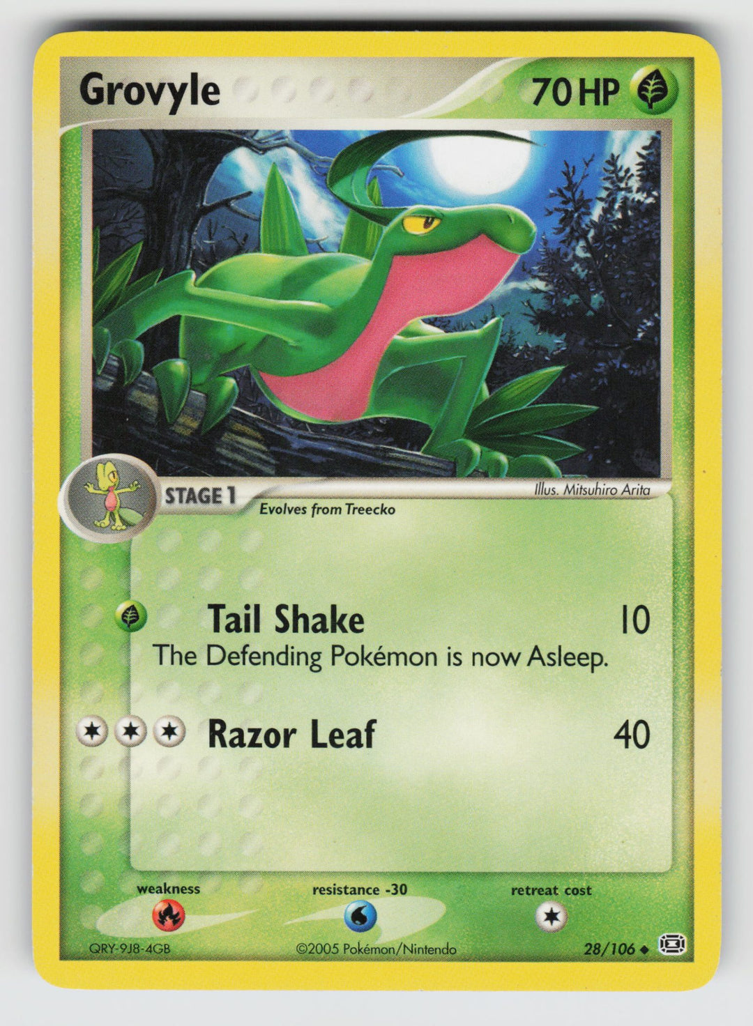 28/106 Grovyle EX Emerald - Normal - (A)