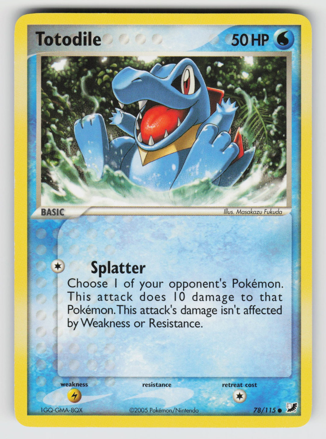 78/115 Totodile EX Unseen Forces - Normal - (B)