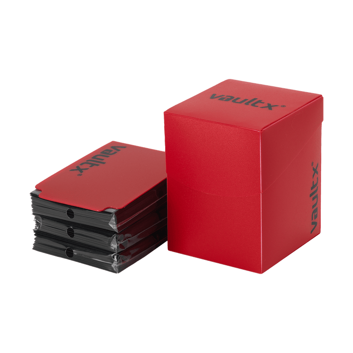 Vault X Large Deck Box 100+ with 150 Sleeves Red