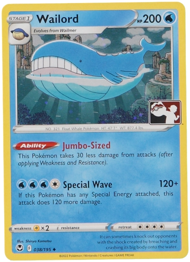 Pokemon TCG Wailord SIT 038 (FOIL) Prize Pack S3