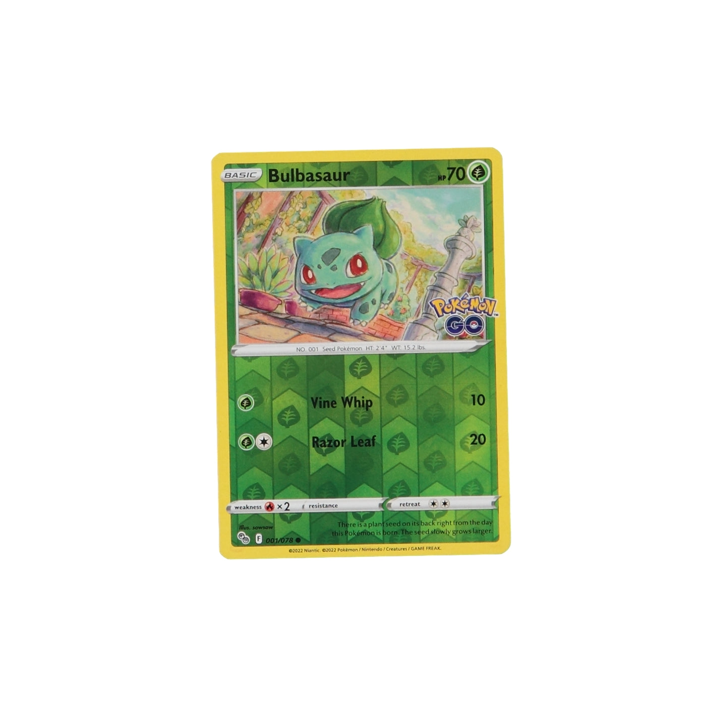 Pokemon TCG GO 001/078 Bulbasaur Rev Holo Card - stylecreep.com