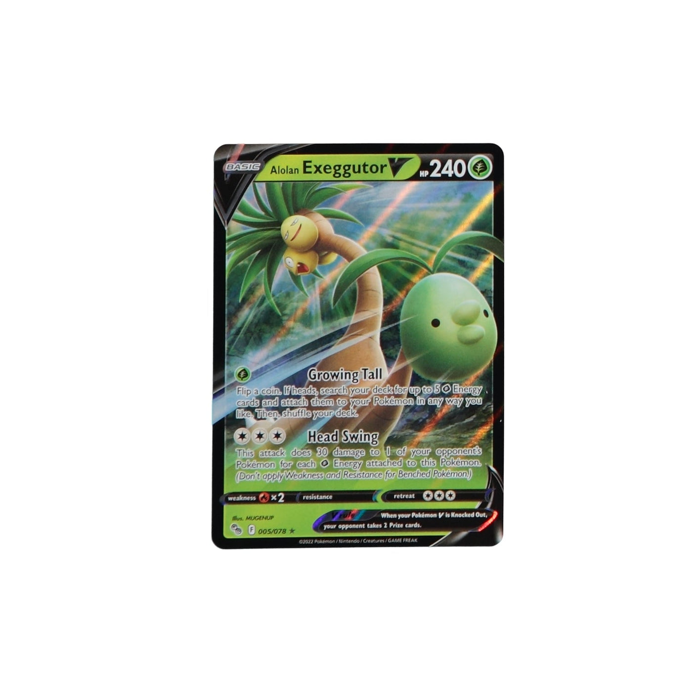 Pokemon TCG GO 005/078 Alolan Exeggutor V Card