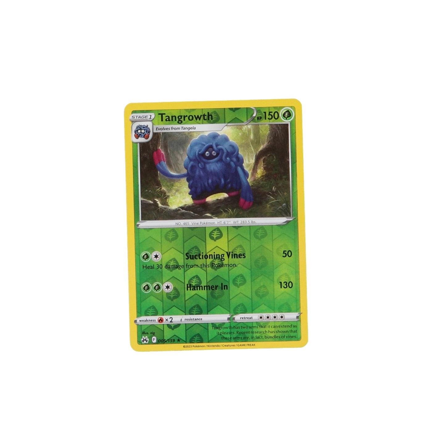 Pokemon TCG Crown Zenith 005/159 Tangrowth Rev Holo Card - stylecreep.com