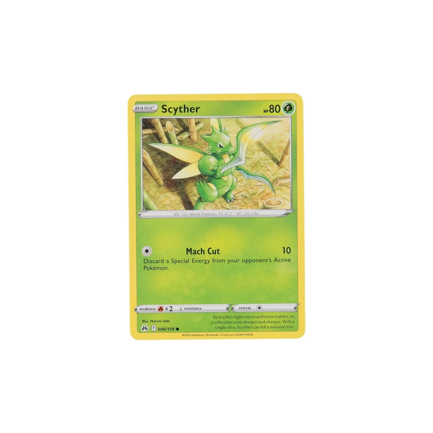 Pokemon TCG Crown Zenith 006/159 Scyther Card - stylecreep.com