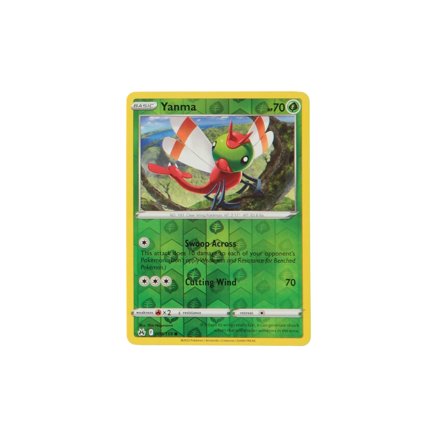 Pokemon TCG Crown Zenith 008/159 Yanma Rev Holo Card - stylecreep.com