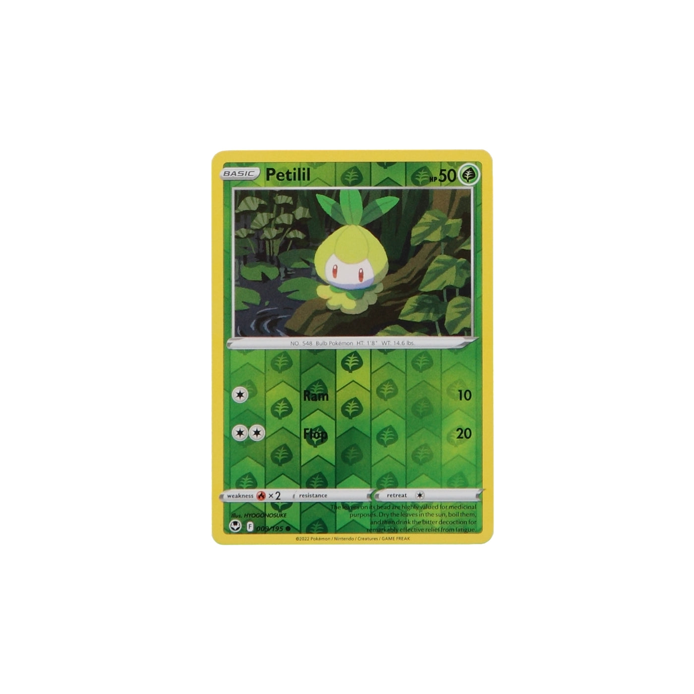 Pokemon TCG Silver Tempest 009/195 Petilil Rev Holo Card - stylecreep.com