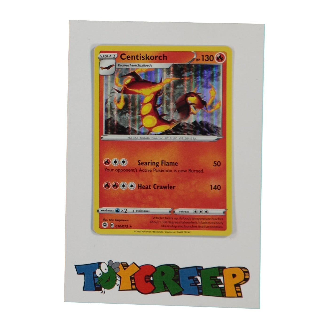 Pokemon TCG Champions Path 010/073 Centiskorch Holo Card - stylecreep.com