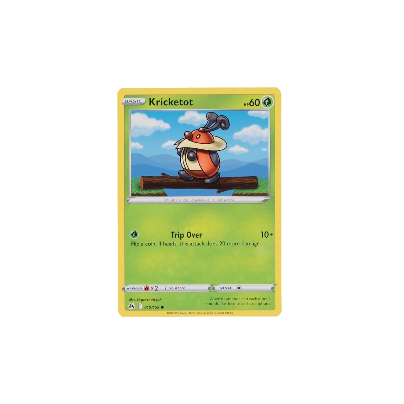 Pokemon TCG Crown Zenith 010/159 Kricketot Card