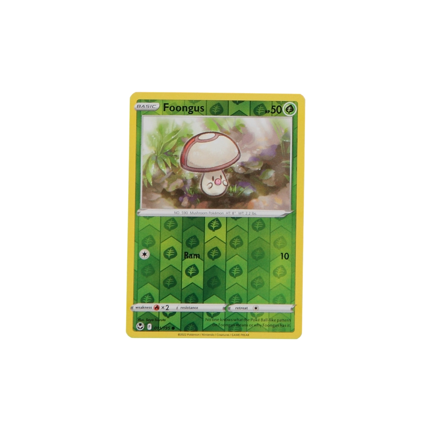 Pokemon TCG Silver Tempest 011/195 Foongus Rev Holo Card