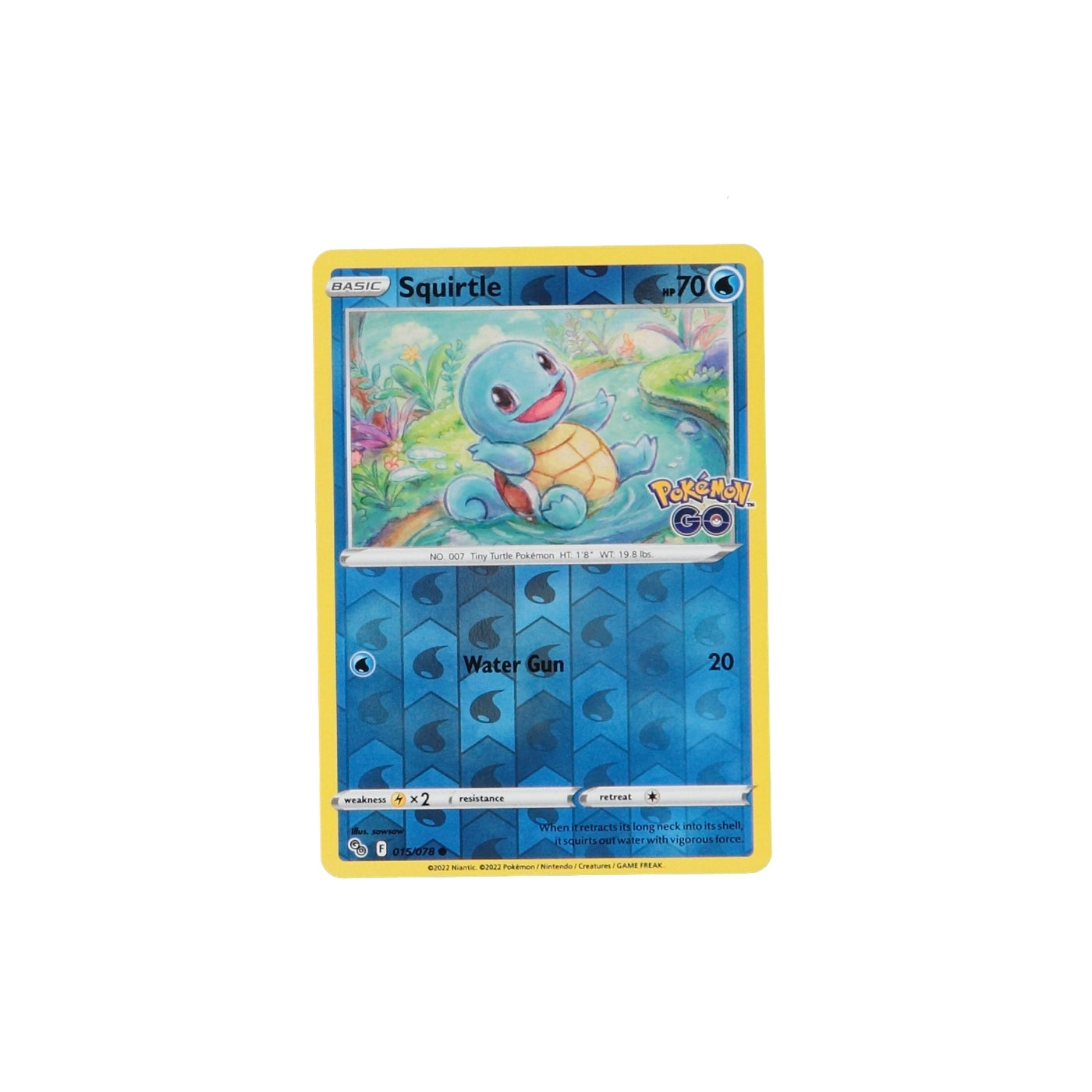Pokemon TCG GO 015/078 Squirtle Rev Holo Card - stylecreep.com