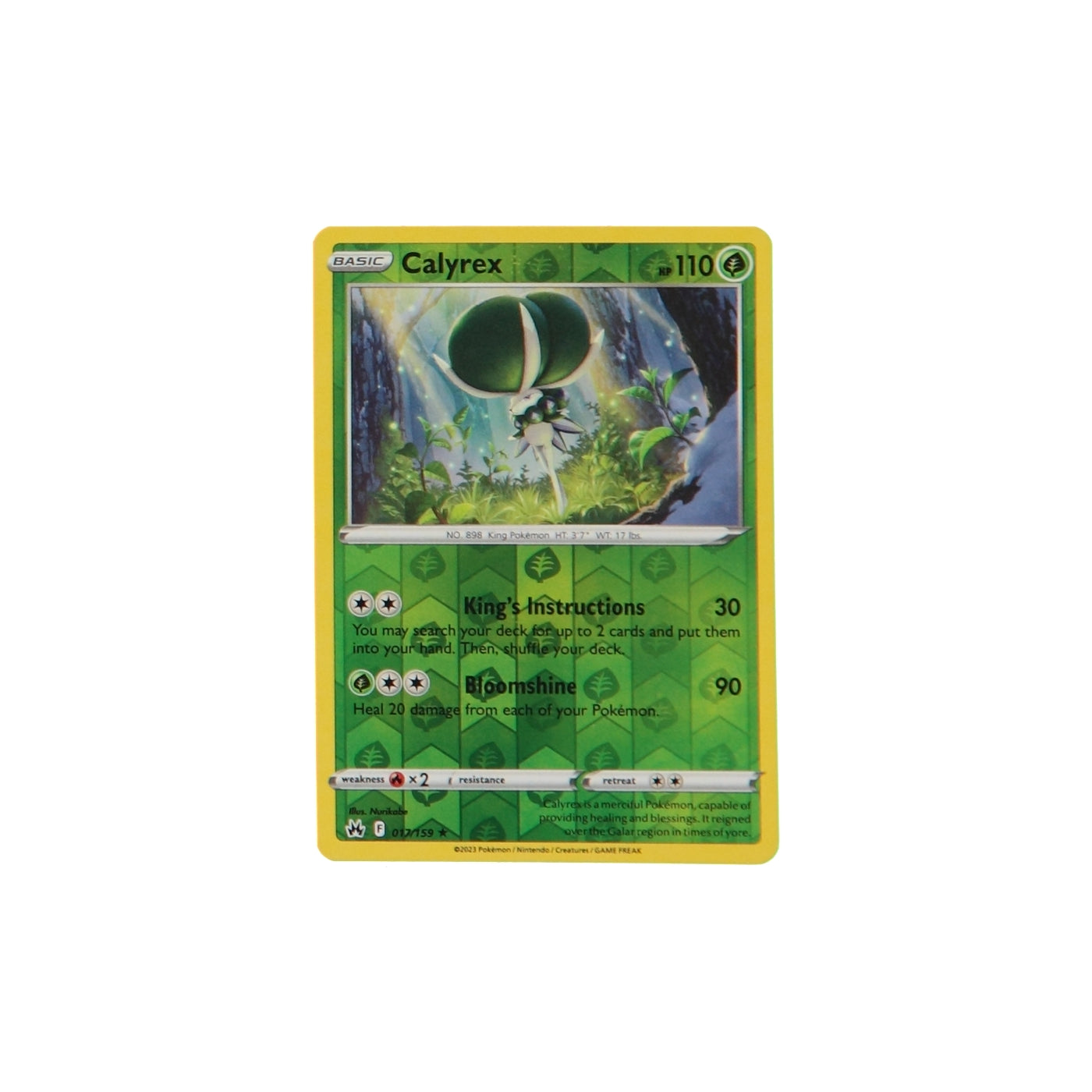 Pokemon TCG Crown Zenith 017/159 Calyrex Rev Holo Card - stylecreep.com