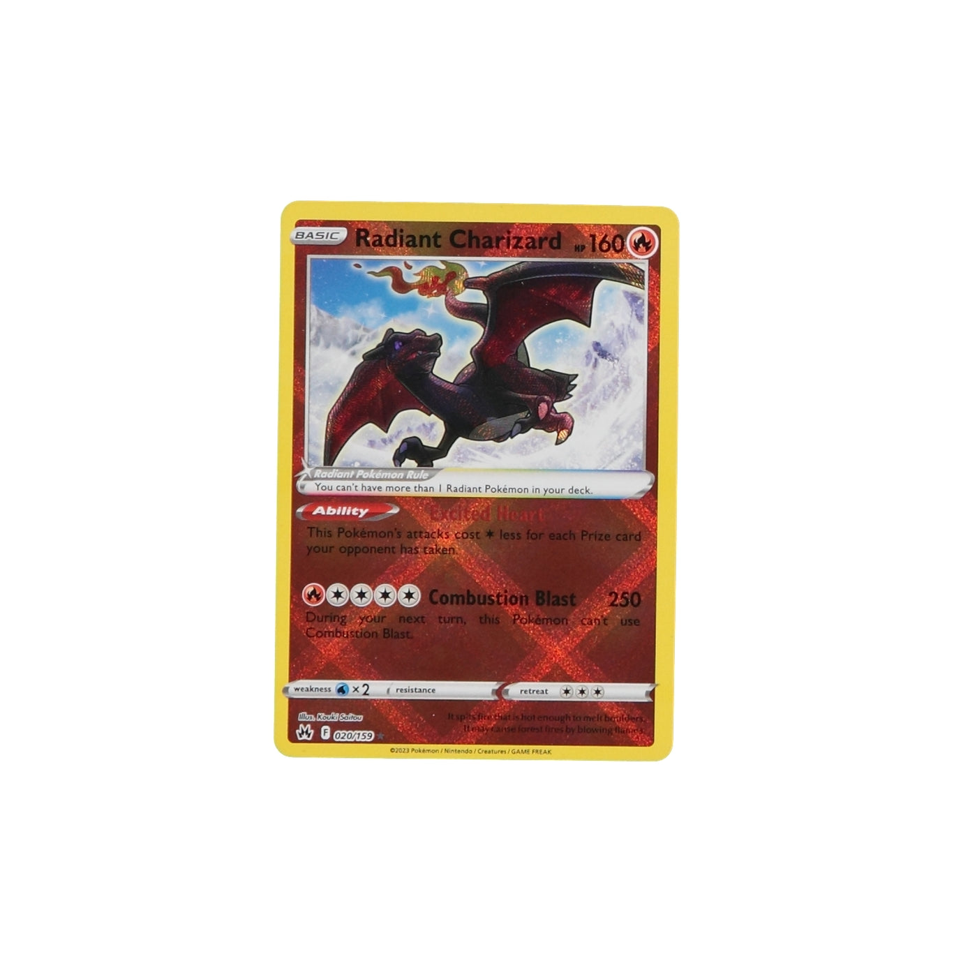 Pokemon TCG Crown Zenith 020/159 Radiant Charizard Card