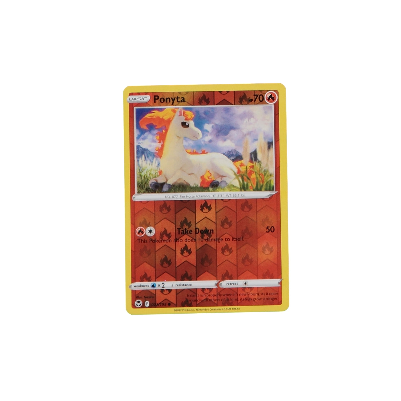 Pokemon TCG Silver Tempest 021/195 Ponyta Rev Holo Card