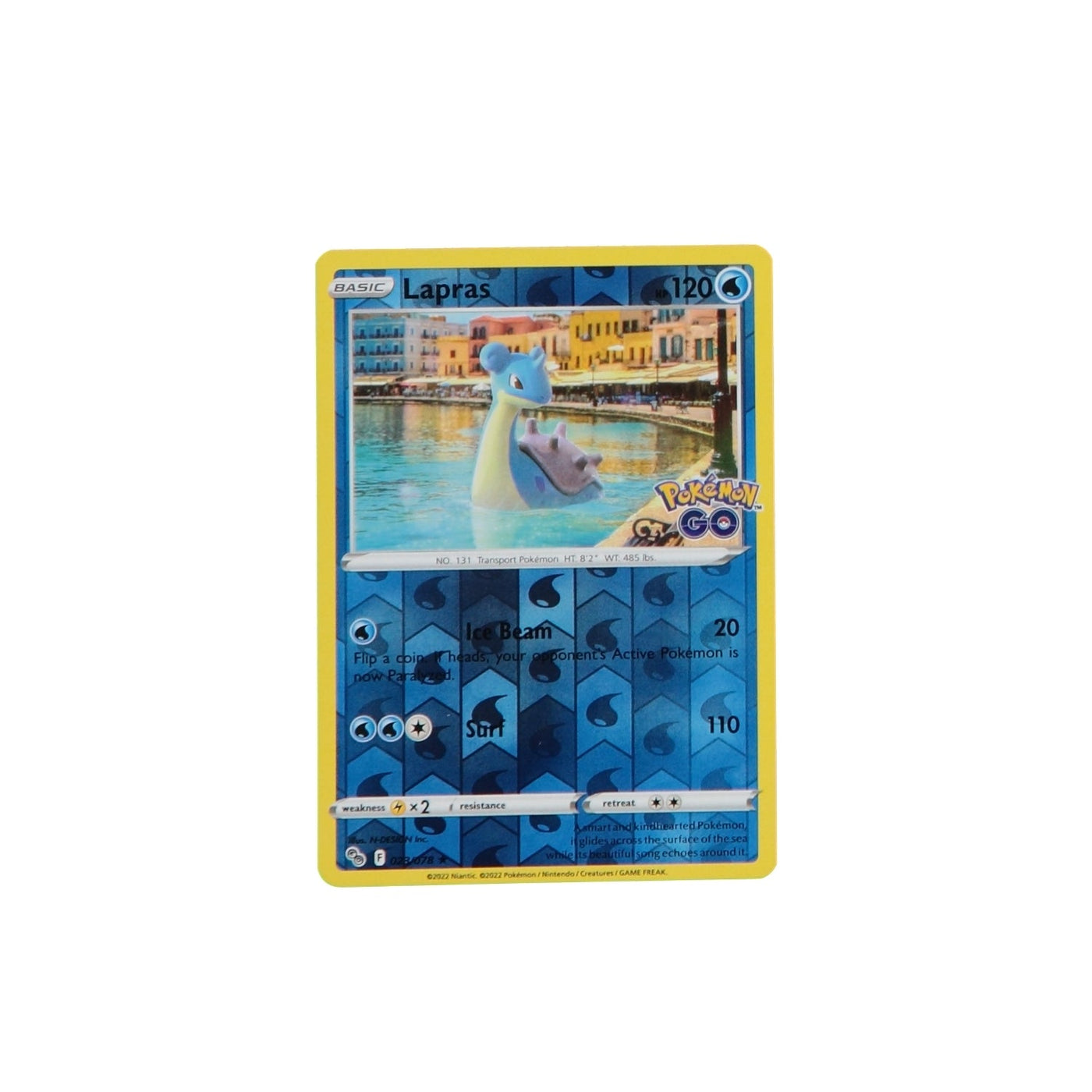 Pokemon TCG GO 023/078 Lapras Rev Holo Card