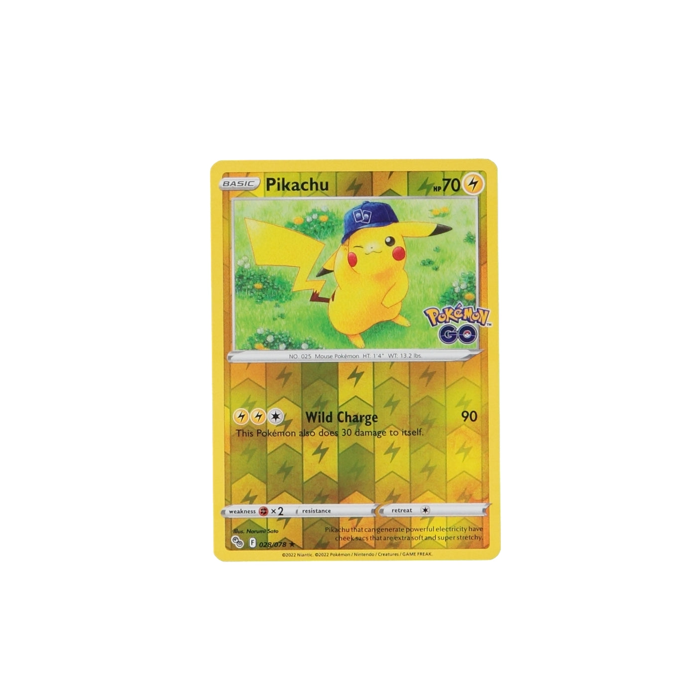 Pokemon TCG GO 028/078 Pikachu Rev Holo Card - stylecreep.com