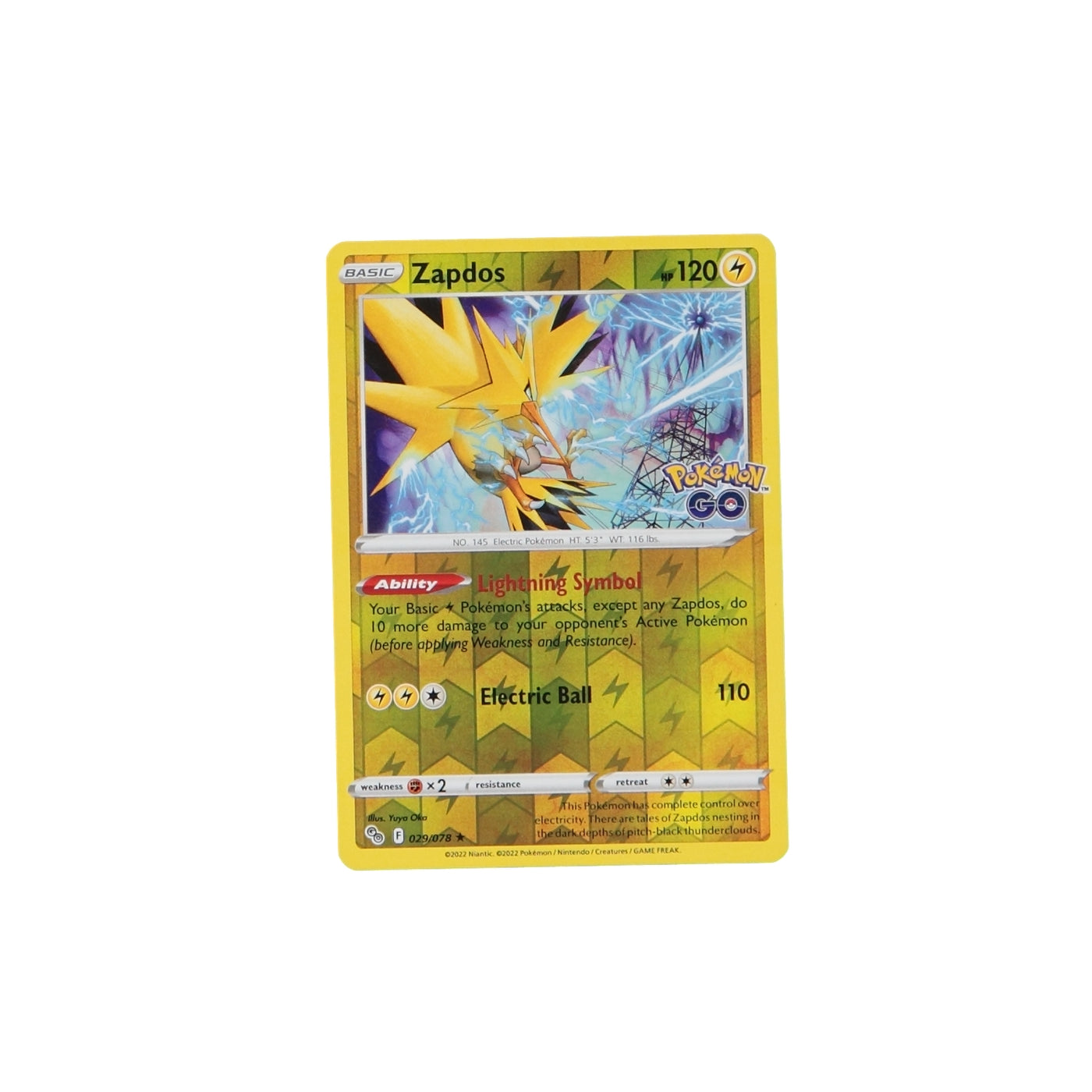 Pokemon TCG GO 029/078 Zapdos Rev Holo Card - stylecreep.com