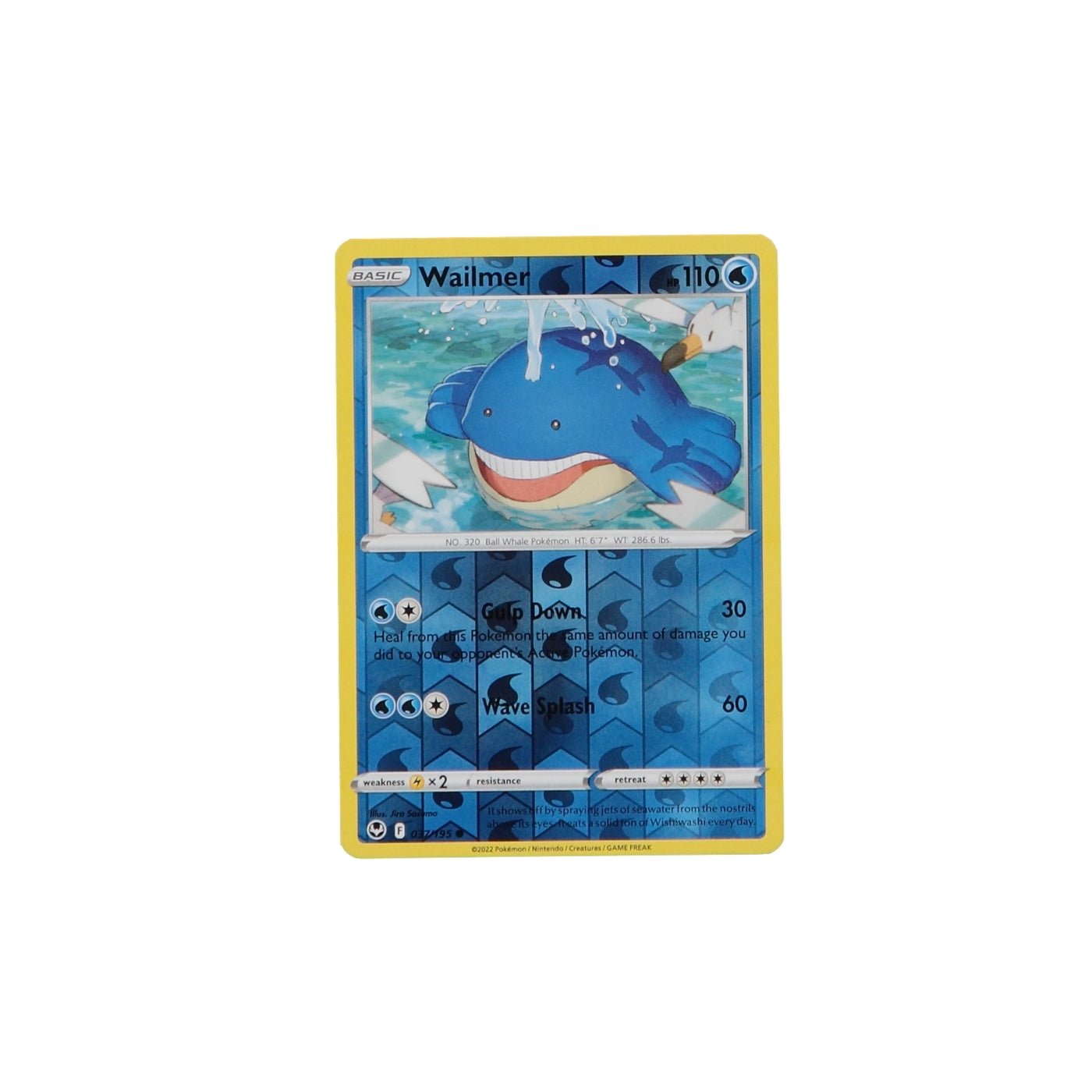 Pokemon TCG Silver Tempest 037/195 Wailmer Rev Holo Card - stylecreep.com