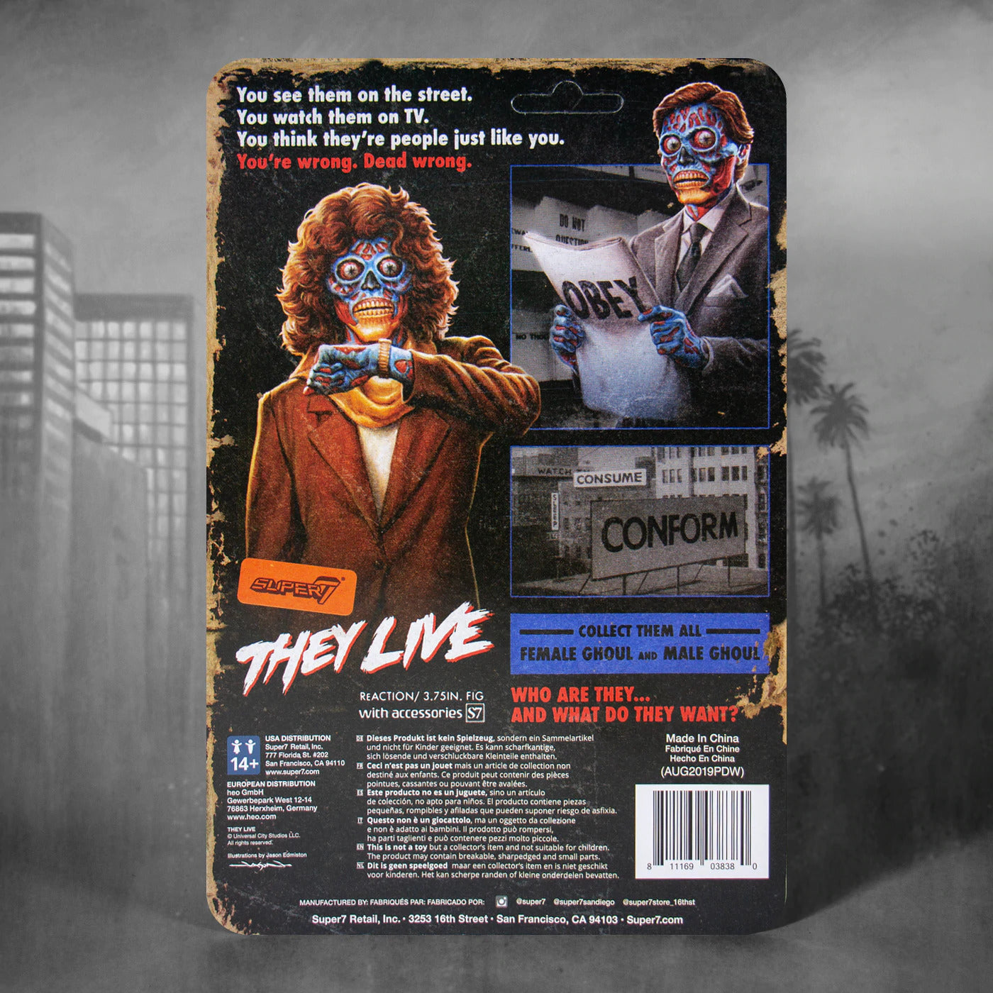 Super7 ReAction Action Figure - They Live - Female Ghoul