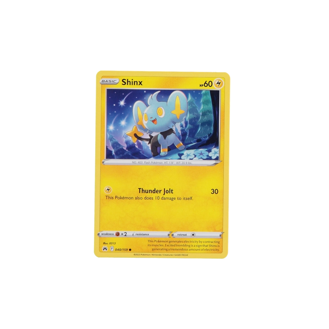 Pokemon TCG Crown Zenith 040/159 Shinx Card