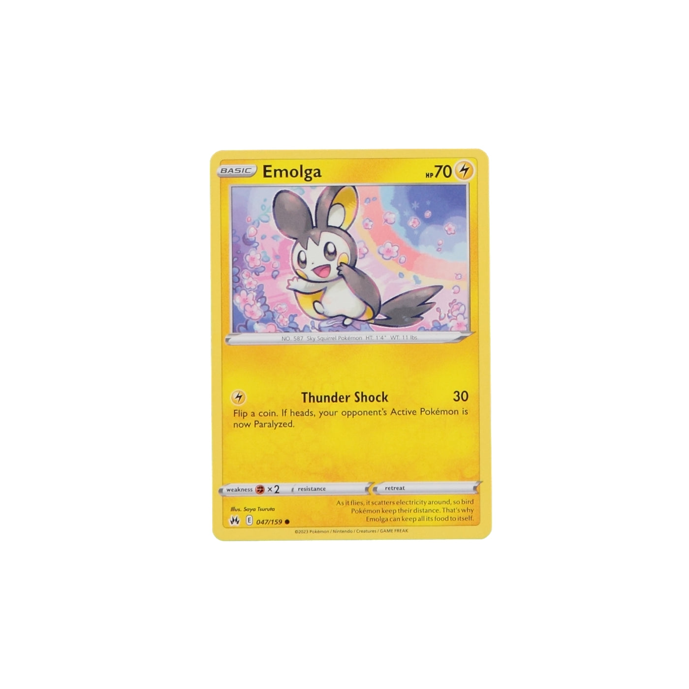 Pokemon TCG Crown Zenith 047/159 Emolga Card - stylecreep.com