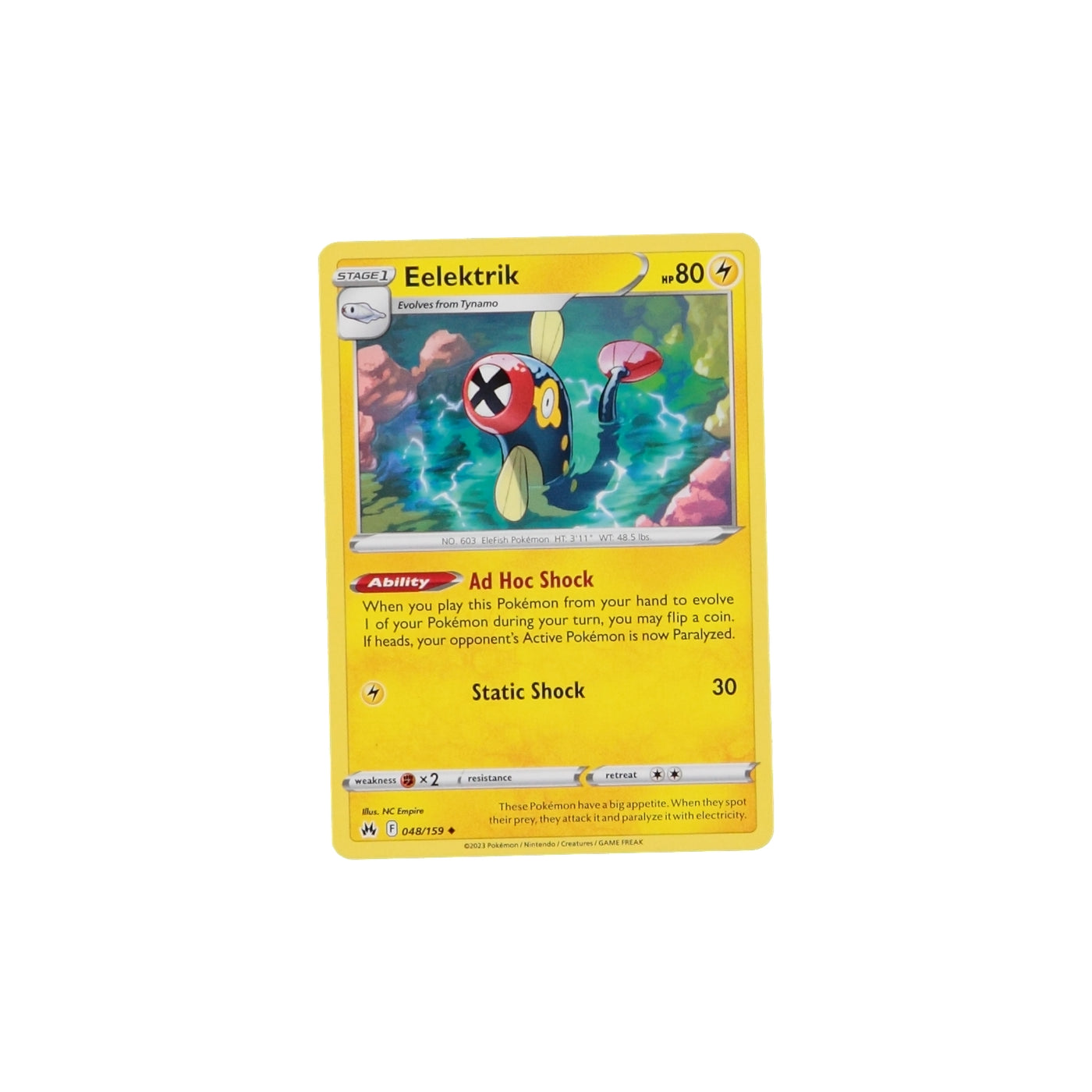 Pokemon TCG Crown Zenith 048/159 Eelektrik Card - stylecreep.com
