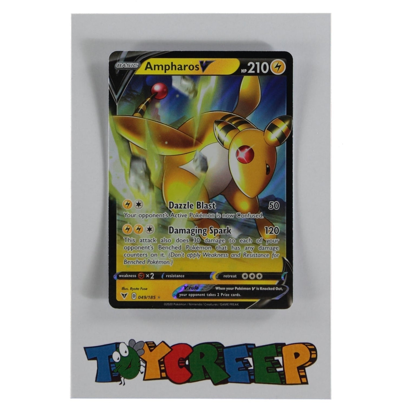Pokemon TCG Vivid Voltage 049/185 Ampharos V Card - stylecreep.com