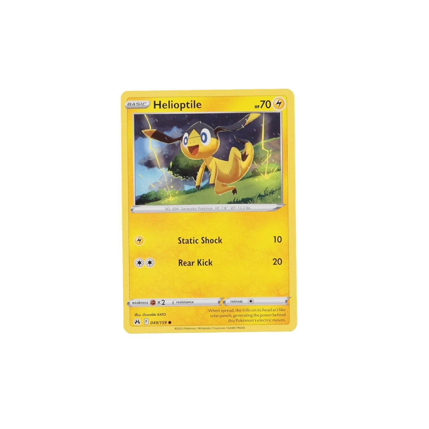 Pokemon TCG Crown Zenith 049/159 Helioptile Card