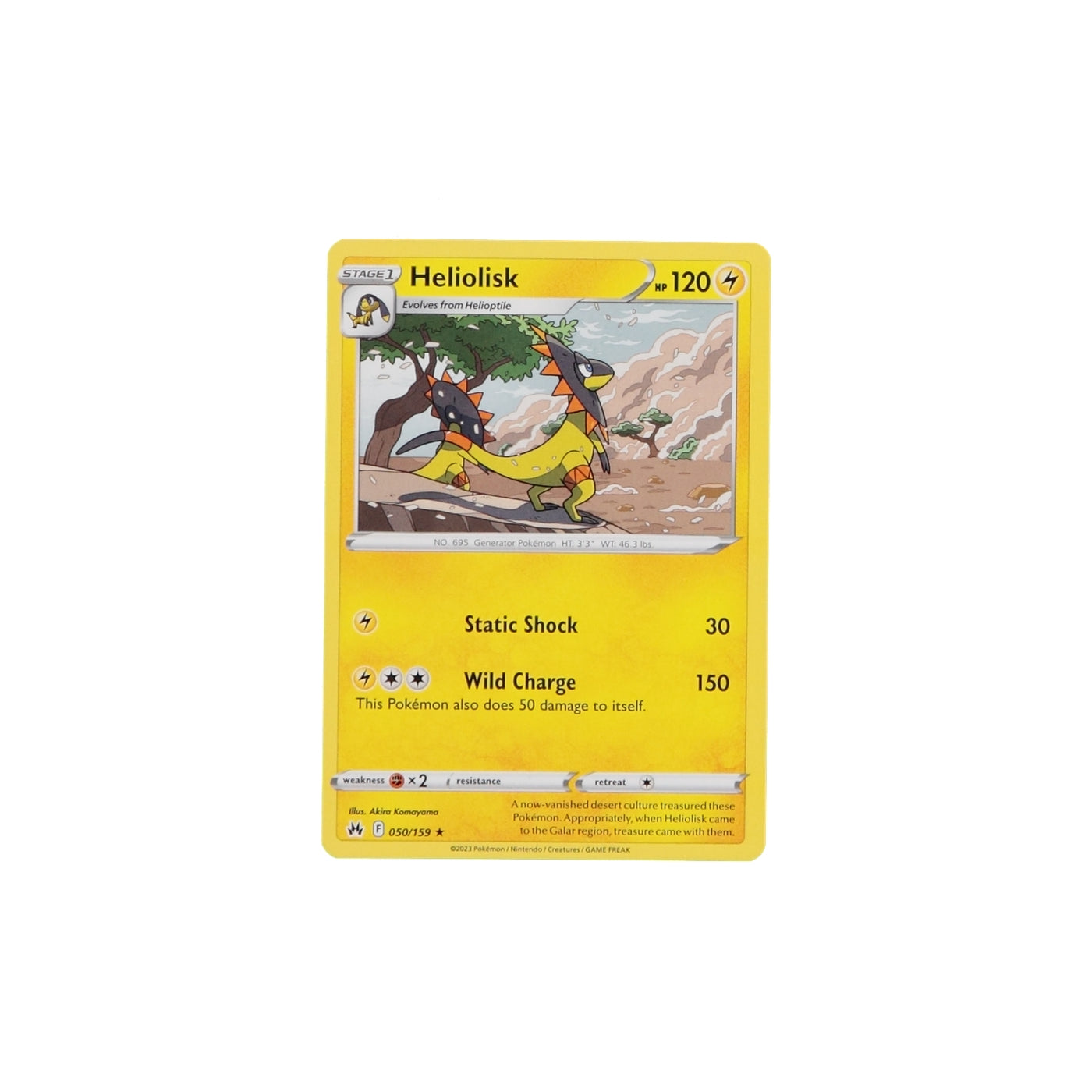 Pokemon TCG Crown Zenith 050/159 Heliolisk Card - stylecreep.com
