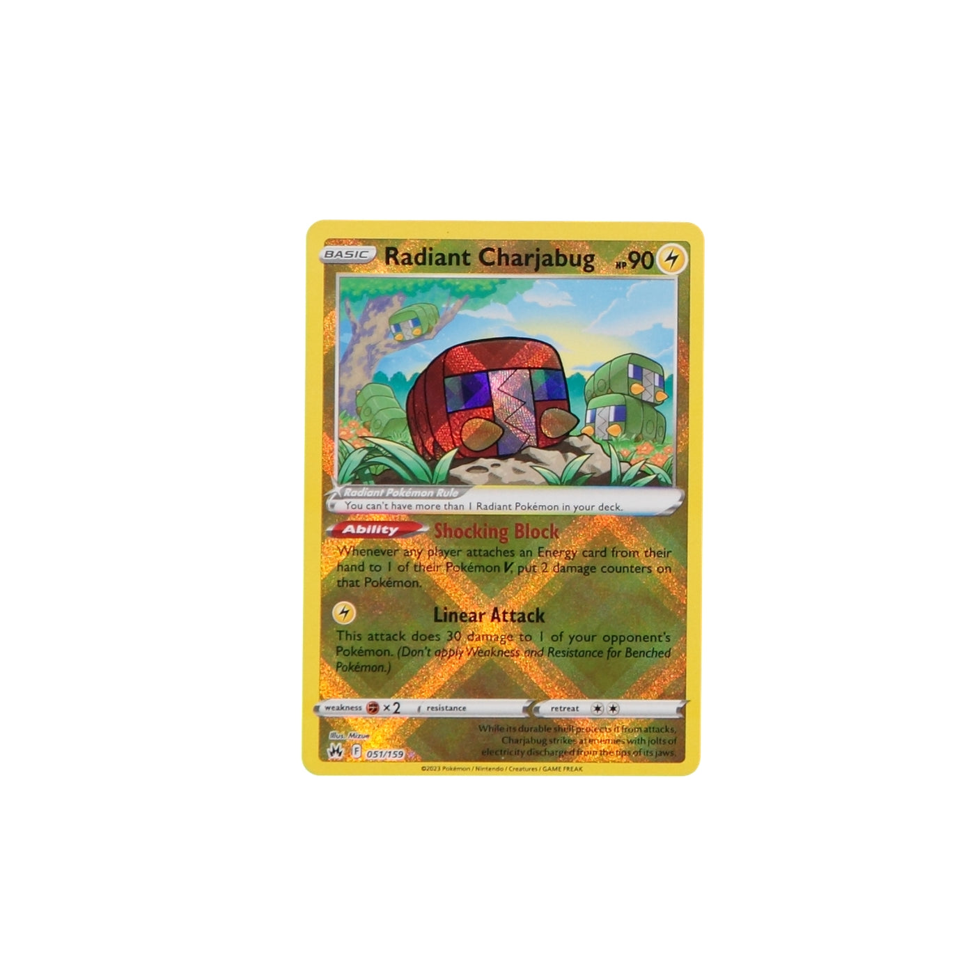 Pokemon TCG Crown Zenith 051/159 Radiant Charjabug Card - stylecreep.com