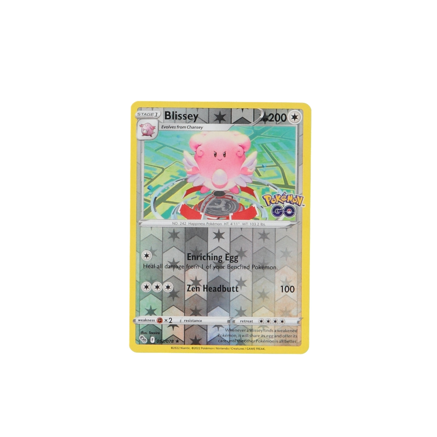 Pokemon TCG GO 052/078 Blissey Rev Holo Card - stylecreep.com