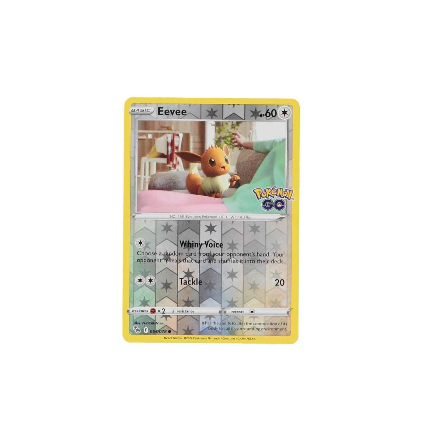Pokemon TCG GO 054/078 Eevee Rev Holo Card - stylecreep.com