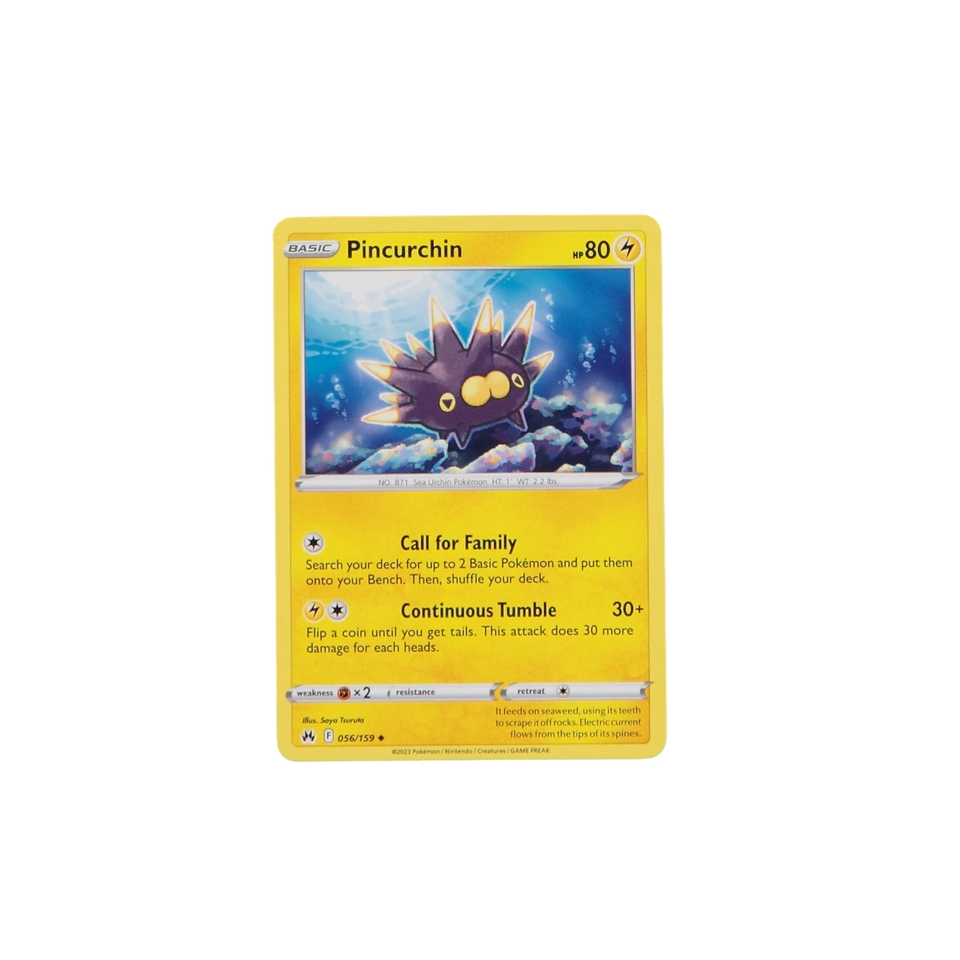 Pokemon TCG Crown Zenith 056/159 Pincurchin Card - stylecreep.com