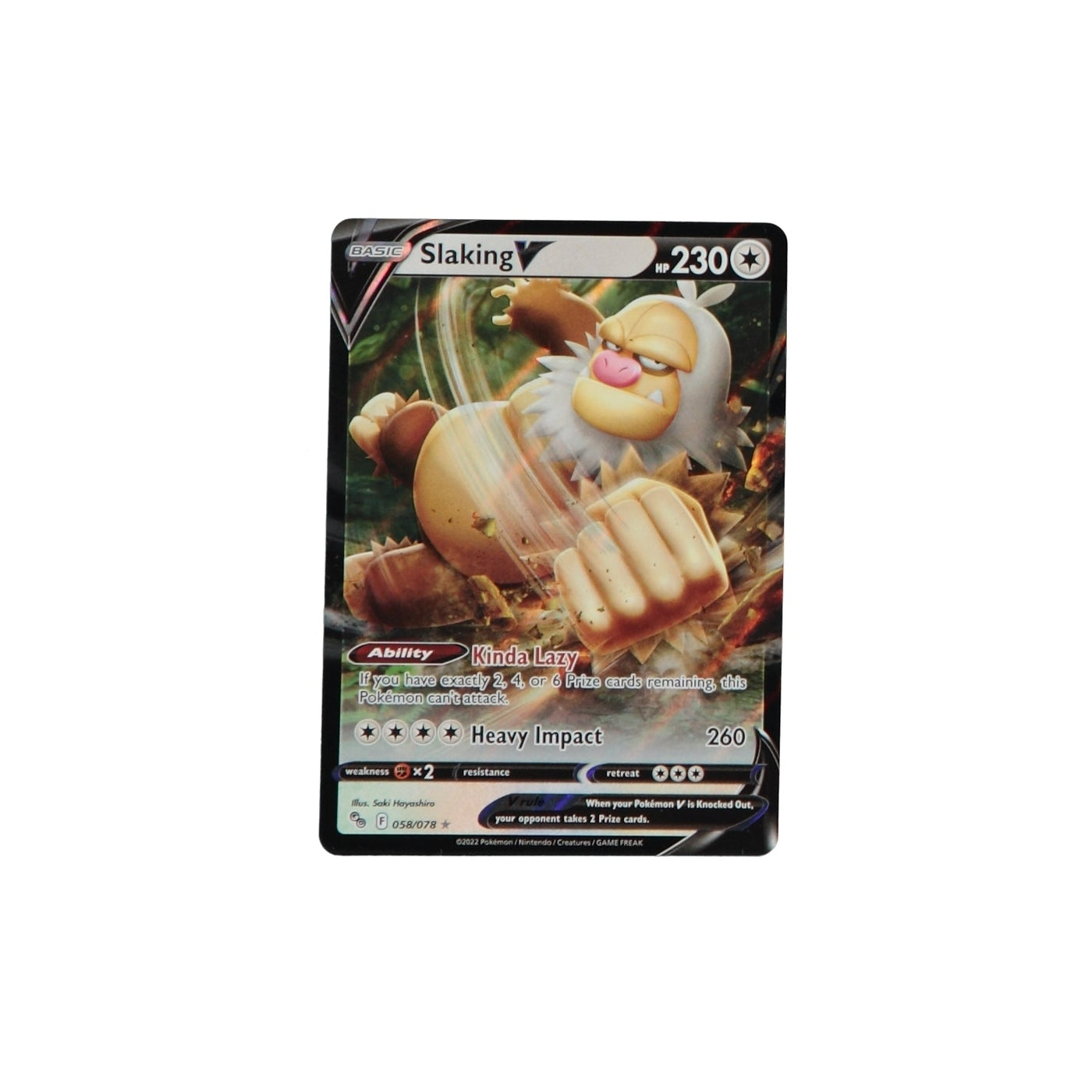 Pokemon TCG GO 058/078 Slaking V Card